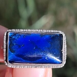 1920's/1930's Thomas L. Mott England and morpho blue butterfly wing 925 sterling